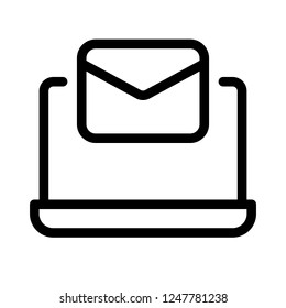 new mail on laptop