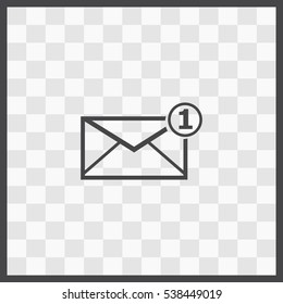 New mail vector icon. Isolated illustration. Business picture.
