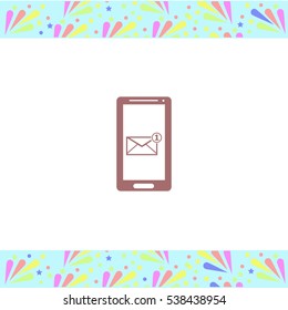 New mail vector icon on white background. Isolated illustration. Business picture.