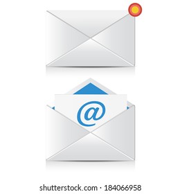 New mail vector. Set of envelopes. Vector illustration