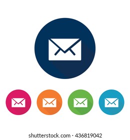 New mail vector. Web symbol. Set colored icons.