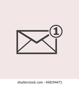 New mail web icon. Isolated illustration