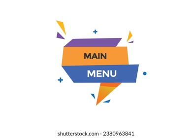  neue Website des Hauptmenüs, klicken Sie auf Knopf, Ebene, Zeichen, Sprache, Blasen-Banner, 
