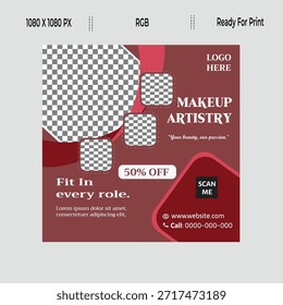 New Makeup Template Design Illustration 