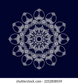 Nuevo diseño de arte mandala ilustración vectorial