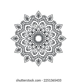 New mandala art vector illustration