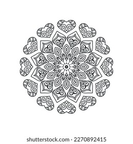 New mandala art vector illustration