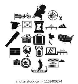 New map icons set. Simple set of 25 new map vector icons for web isolated on white background