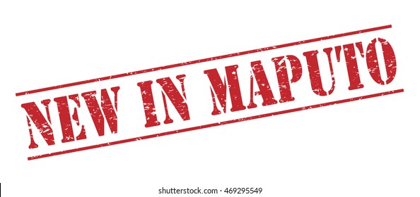 new in maputo vector stamp on white background