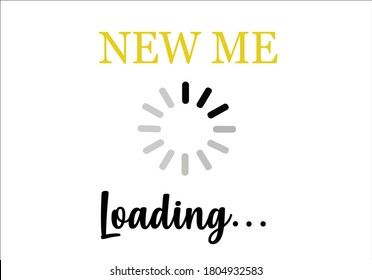 new me loading hand drawn vector design 