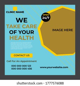 new medical social media banner template 