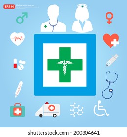 New Medical vector icon set 