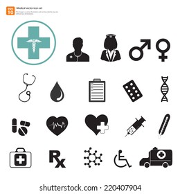 New Medical vector icon set 