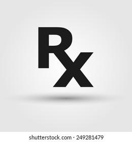 New medicine symbol Rx prescription vector