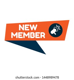 new member isolated speech bubble.vector illustration