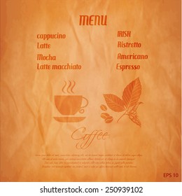 New Menu for restaurant, cafe, bar, coffeehouse, vector design
