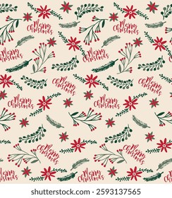 New Merry Christmas Season design seamless holiday 2026
