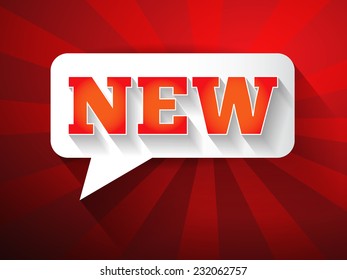 NEW Message bubble, promotional background, presentation poster