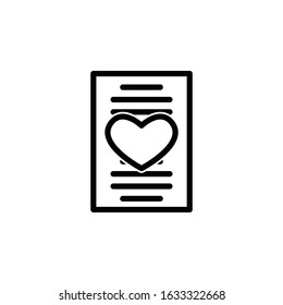 New message, chat on phone. with heart icon for valentine days. EPS 10
