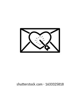 New message, chat on phone. with heart icon for valentine days. EPS 10

