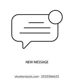 new message concept line icon. Simple element illustration. new message concept outline symbol design.