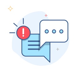 New Message, Dialog, Chat Speech Bubble Notification Icon Vector