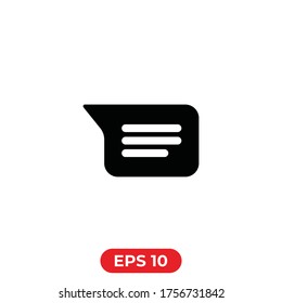 New Message, Dialog, Chat Speech Bubble Notification icon vector