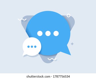 New Message, Dialog, Chat Speech Bubble Notification flat icon vector. Vector design element for you business projects.