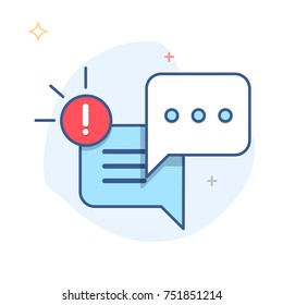 New Message, Dialog, Chat Speech Bubble Notification icon vector