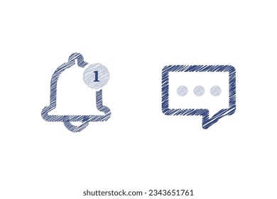 Nuevo mensaje, diálogo, notificación, efecto de script , ilustración vectorial