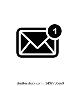 New message or email notification icon symbol vector