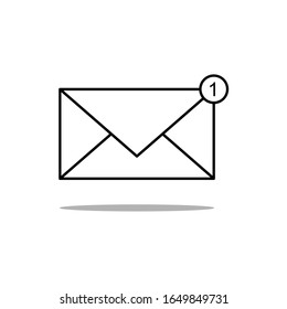 New message or email notification icon symbol vector