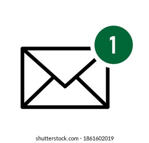 New message flat vector icon.