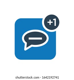 New message glyph icon vector - ui icon vector 