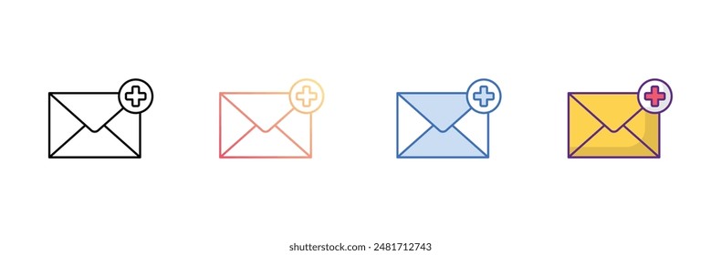 New Message icon design with white background stock illustration