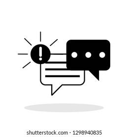 New message icon in flat style. Dialog symbol for your web site design, logo, app, UI Vector EPS 10.