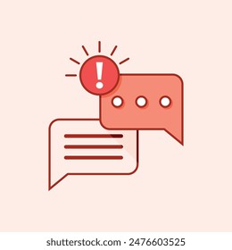 New message icon in flat style. Incoming inbox email vector illustration on isolated background. Bubble notification sign business concept.