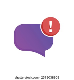 New message icon in flat style. Incoming inbox email vector illustration on isolated background. Bubble notification sign business concept.