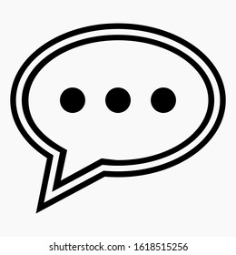 New message icon isolated minimal single flat linear icon for application and info-graphic. Commercial line vector icon for websites and mobile minimalistic flat design.