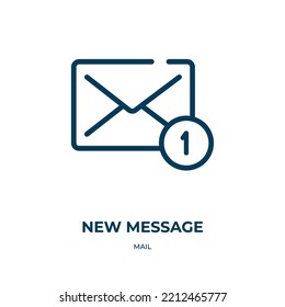 New message icon. Linear vector illustration from mail collection. Outline new message icon vector. Thin line symbol for use on web and mobile apps, logo, print media.