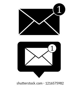 A new message icon, the logo on a white background