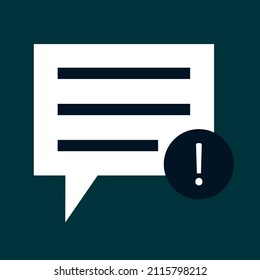 new message icon on dark blue background
