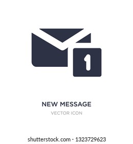 new message icon on white background. Simple element illustration from UI concept. new message sign icon symbol design.