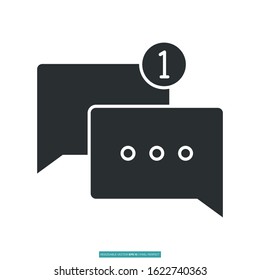New message icon vector illustration logo template for many purpose. Isolated on white background.