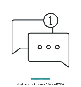 New message icon vector illustration logo template for many purpose. Isolated on white background.