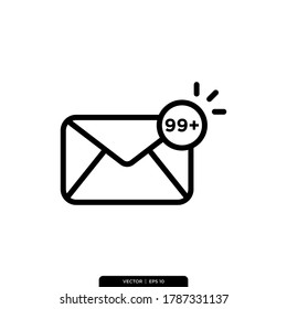 new message icon vector illustration logo template