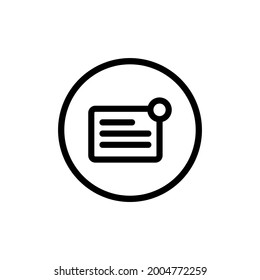 neues Meldungssymbol und Vektorgrafik einzeln auf weißem Hintergrund. Premium-Qualität für mobile Apps, Benutzeroberfläche, Präsentation und Website. Pixel-perfektes Symbol