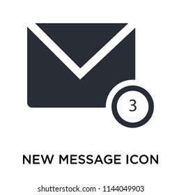 New message icon vector isolated on white background for your web and mobile app design, New message logo concept