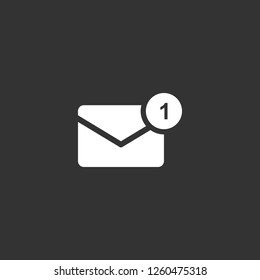 new message icon vector. new message sign on black background. new message icon for web and app