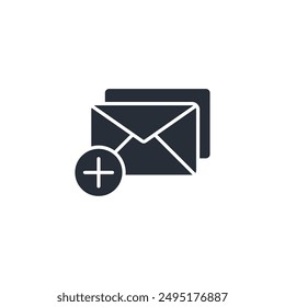 Nuevo icono de mensaje. Vector.Trazo editable.signo de estilo lineal para utilizar Diseño web,logotipo.Ilustración de símbolo.